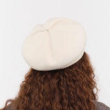 Mature Ha. Accessories Hats Top Gather Rib Beret Raw White / One Size