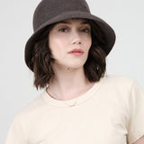 Mature Ha Widen Bell Hat in Charcoal Brown