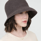 Widen Bell Hat by Mature Ha in Charcoal Brown