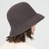 Charcoal Brown Widen Bell Hat by Mature Ha