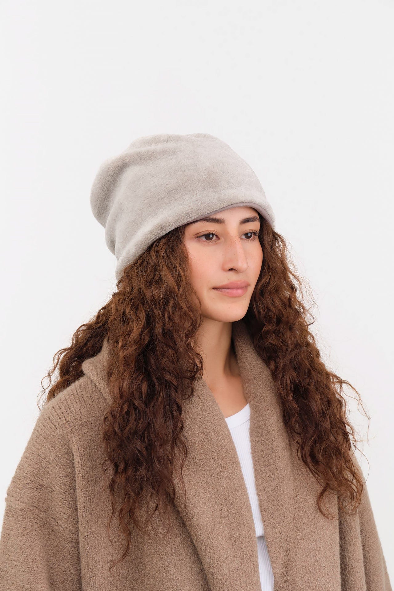 Mature Ha. Accessories Hats Yak Reversible Beanie in Natural X Greige Natural X Greige / One Size