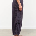 MEALS Apparel Womens Pants Linen Chef Pant in Black Sesame