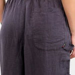 MEALS Apparel Womens Pants Linen Chef Pant in Black Sesame