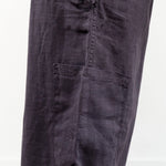 MEALS Apparel Womens Pants Linen Chef Pant in Black Sesame