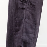 MEALS Apparel Womens Pants Linen Chef Pant in Black Sesame