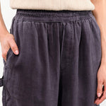 MEALS Apparel Womens Pants Linen Chef Pant in Black Sesame