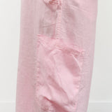 MEALS Apparel Womens Pants Linen Chef Pant in Bubblegum