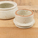 MH Ceramics Home Kitchen Containers Butter Keeper in Alabaster Alabaster