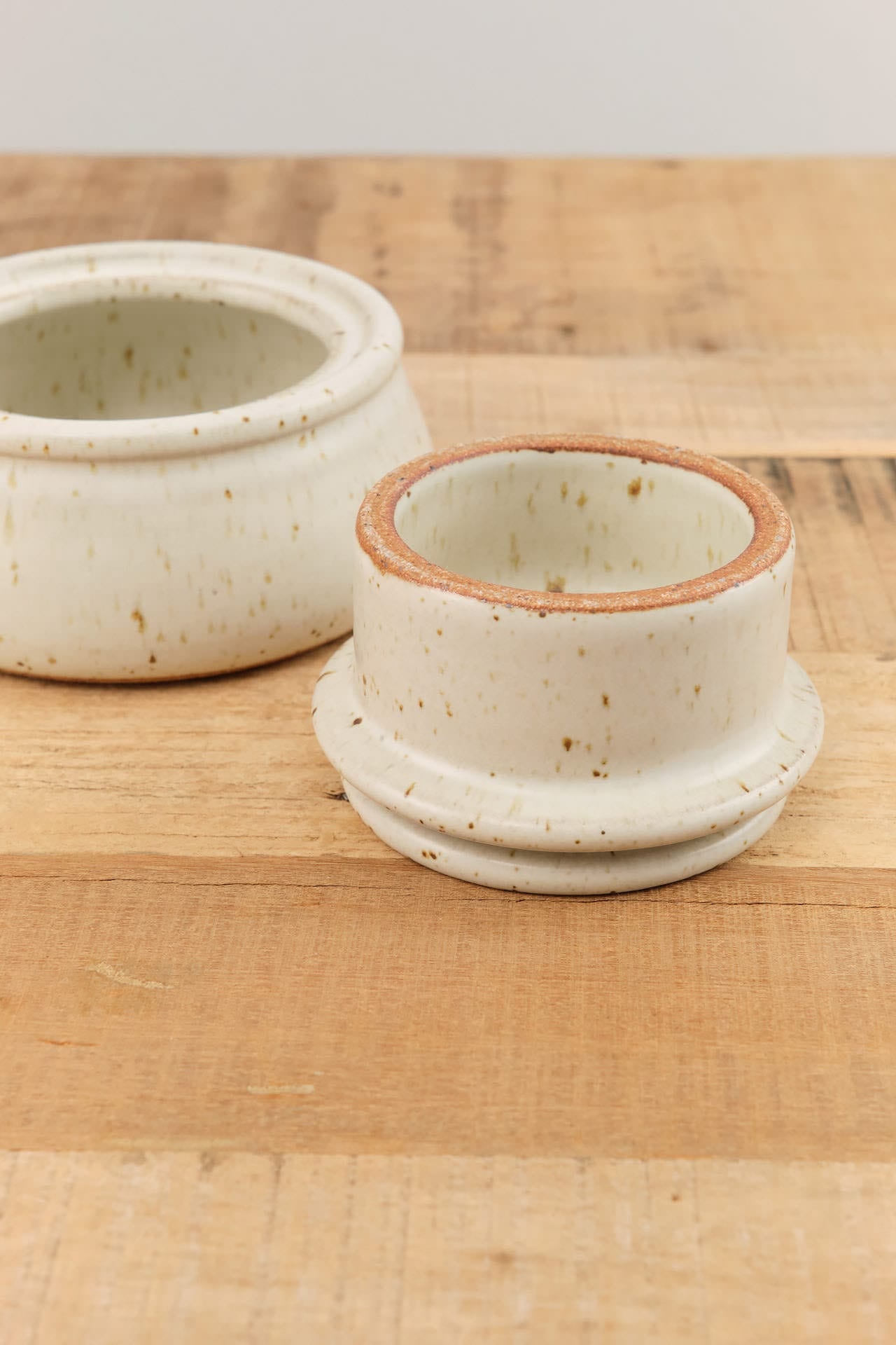 MH Ceramics Home Kitchen Containers Butter Keeper in Alabaster Alabaster