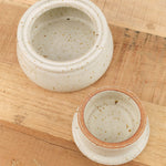 MH Ceramics Home Kitchen Containers Butter Keeper in Alabaster Alabaster