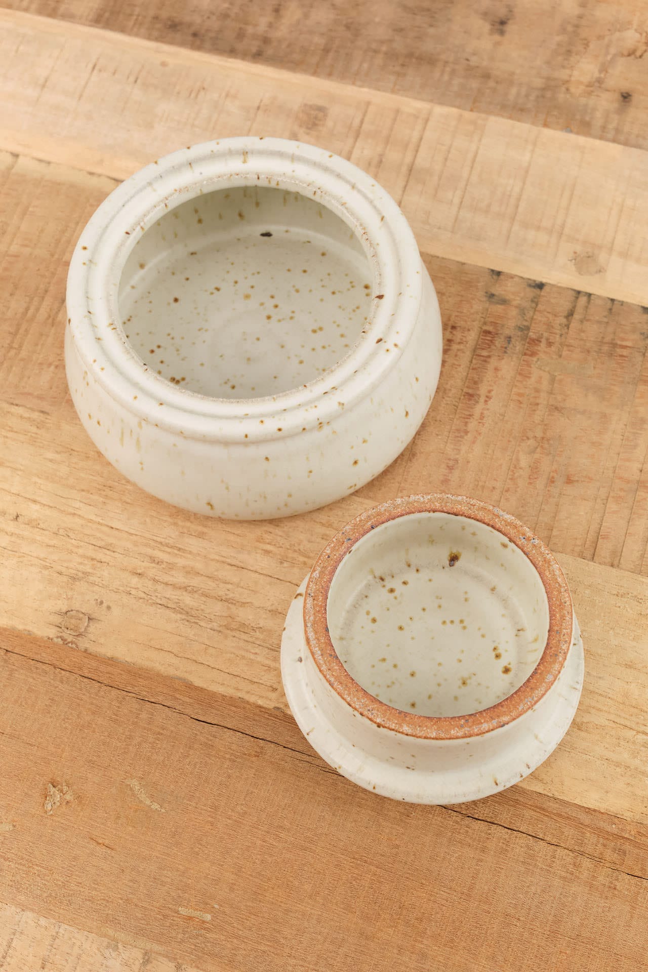 MH Ceramics Home Kitchen Containers Butter Keeper in Alabaster Alabaster