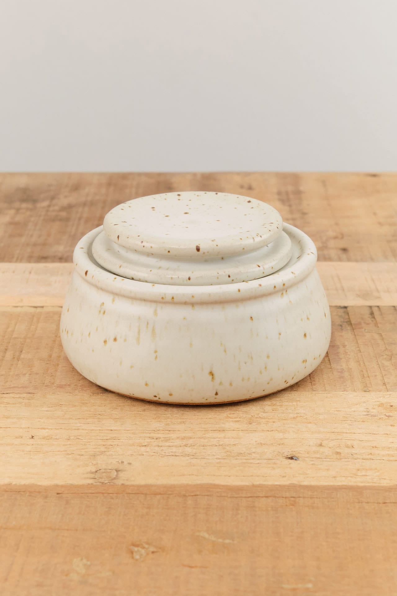 MH Ceramics Home Kitchen Containers Butter Keeper in Alabaster Alabaster