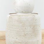 MH Ceramics Extra Large Stash Jar with Lid in Alabaster Milky White