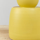 MH Ceramics Extra Large Stash Jar with Lid in Saffron Yellow