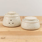 MH Ceramics Home Kitchen Containers Garlic Keeper in Alabaster Alabaster