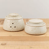 MH Ceramics Home Kitchen Containers Garlic Keeper in Alabaster Alabaster