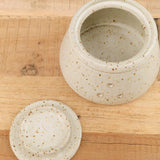 MH Ceramics Home Kitchen Containers Garlic Keeper in Alabaster Alabaster