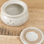 Milky White Glaze Garlic Keeper by MH Ceramics