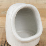 Alabaster Milky White Salt Keeper by MH Ceramics