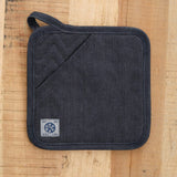 Mi Cocina Home Kitchen Trivets Herringbone Trivet/Pot Holder Raw Denim