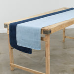 Mi Cocina Indigo Denim Table Runner in Light and Dark Vintage