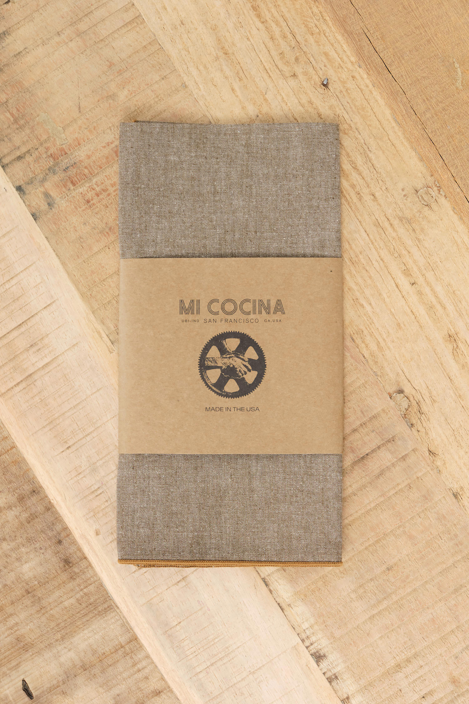 Mi Cocina Home Kitchen Napkins Tan Chambray Napkin Cedar / 19" X 19"