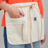 Mi Cocina Canvas Work Apron with Leather Straps