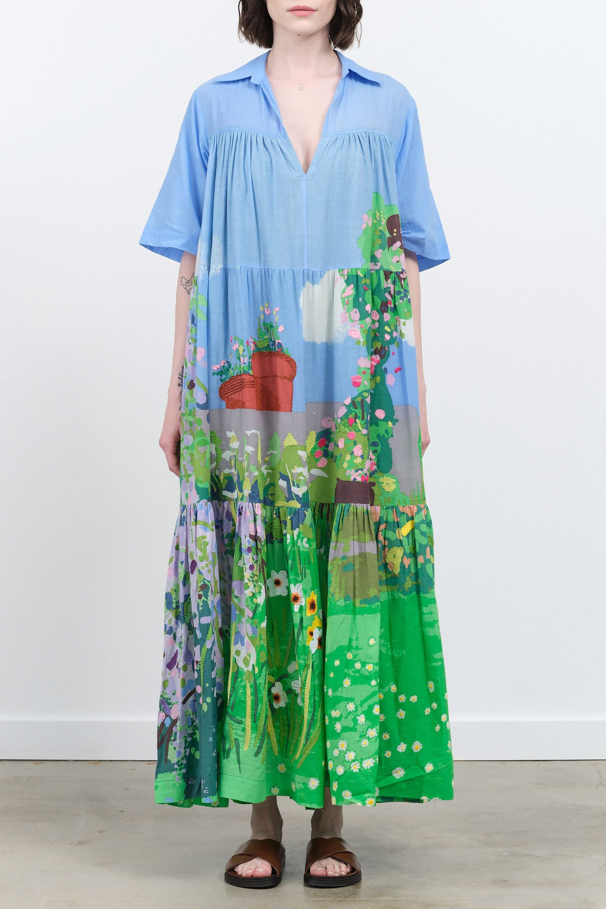 Michelle Dress by Mii in Landscape Spring Print