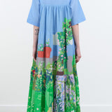 Mii Long Tiered Maxi Michelle Dress in Landscape Spring