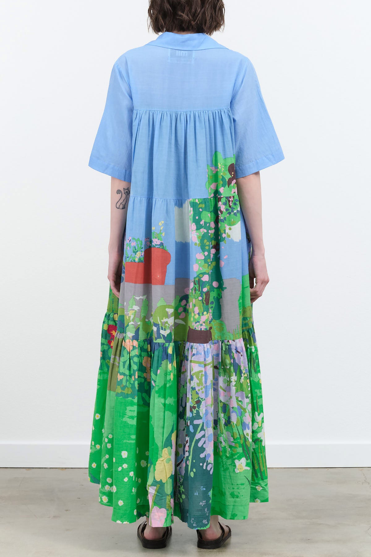 Mii Long Tiered Maxi Michelle Dress in Landscape Spring