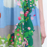 Mii Hand Embroidered Michelle Dress in Spring Landscape Print