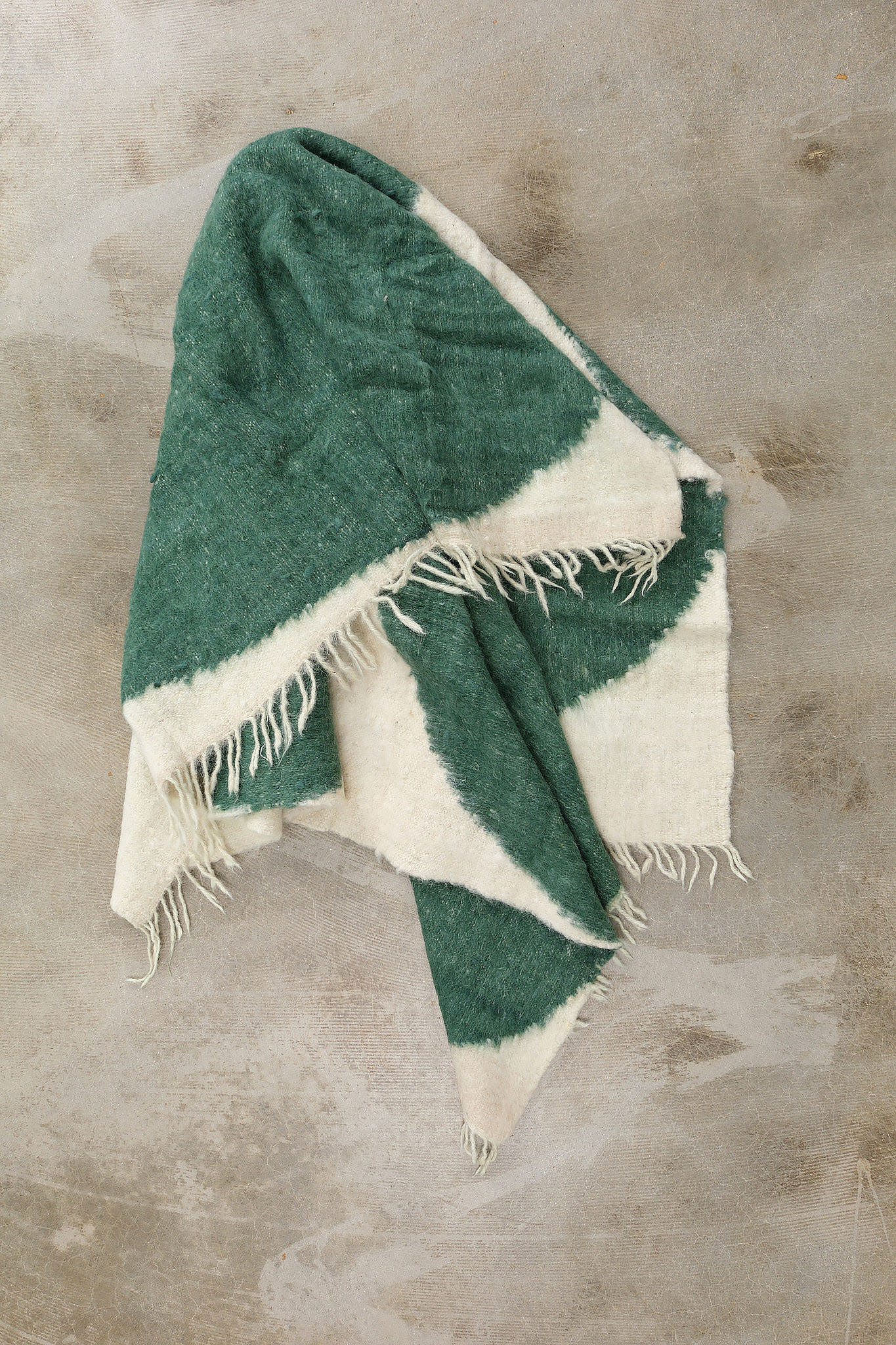 Jade Green Arc Throw Blanket by Minna