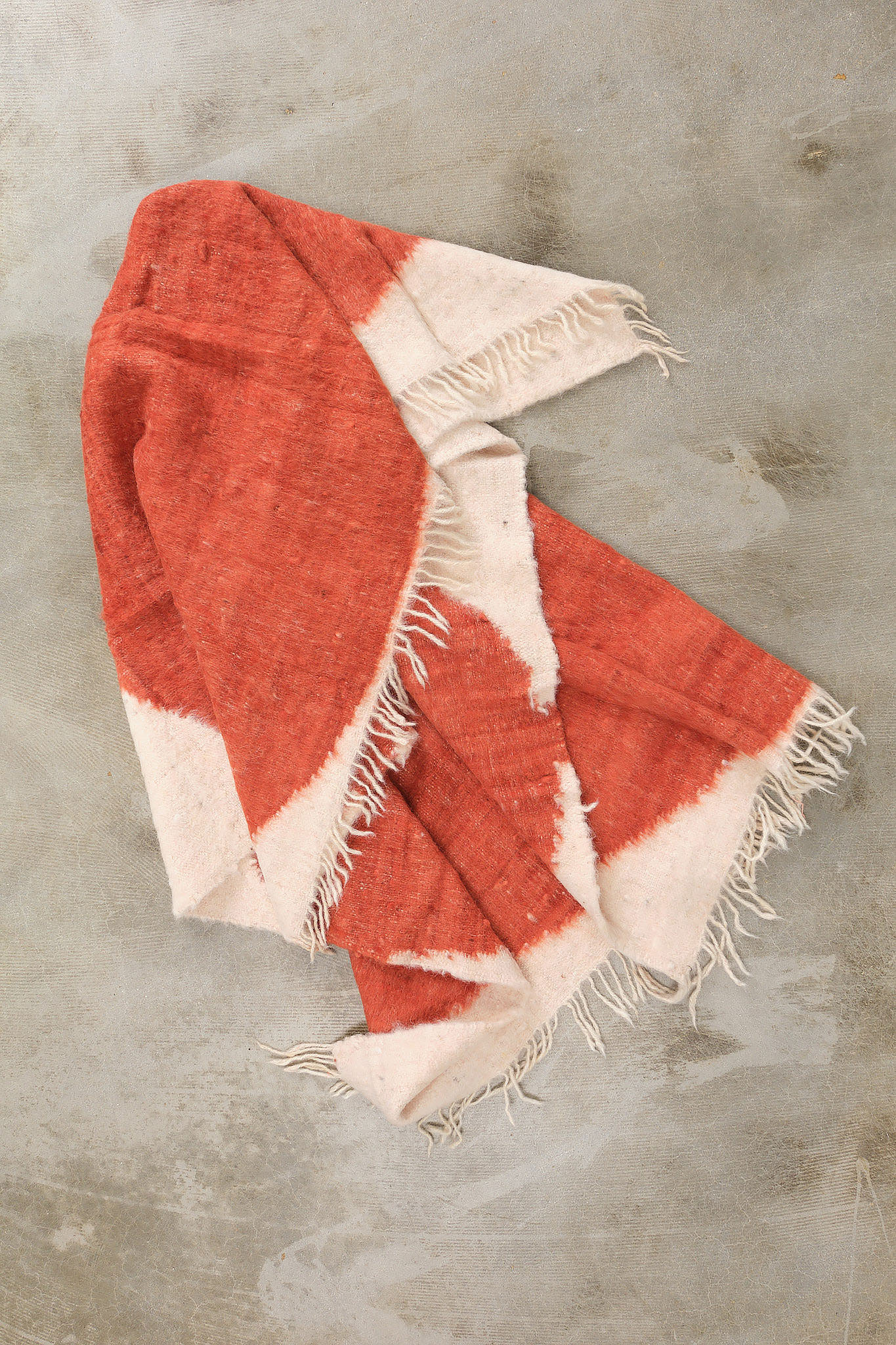 Rust Orange Arc Throw Blanket by Minna