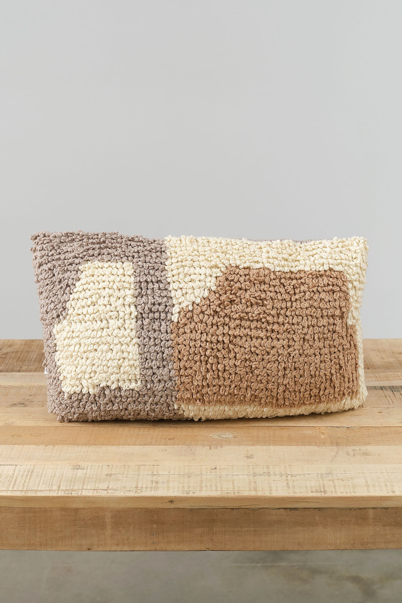 Loops Lumbar Pillow by Minna in Neutral