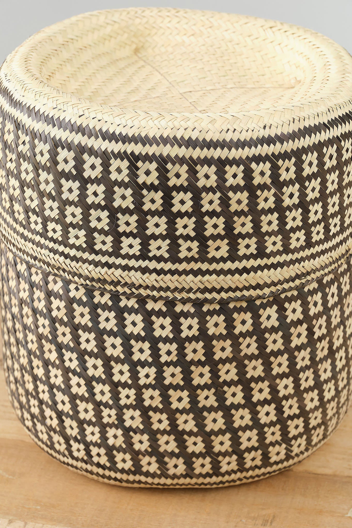 Black Medium Oaxacan Woven Basket by Minna