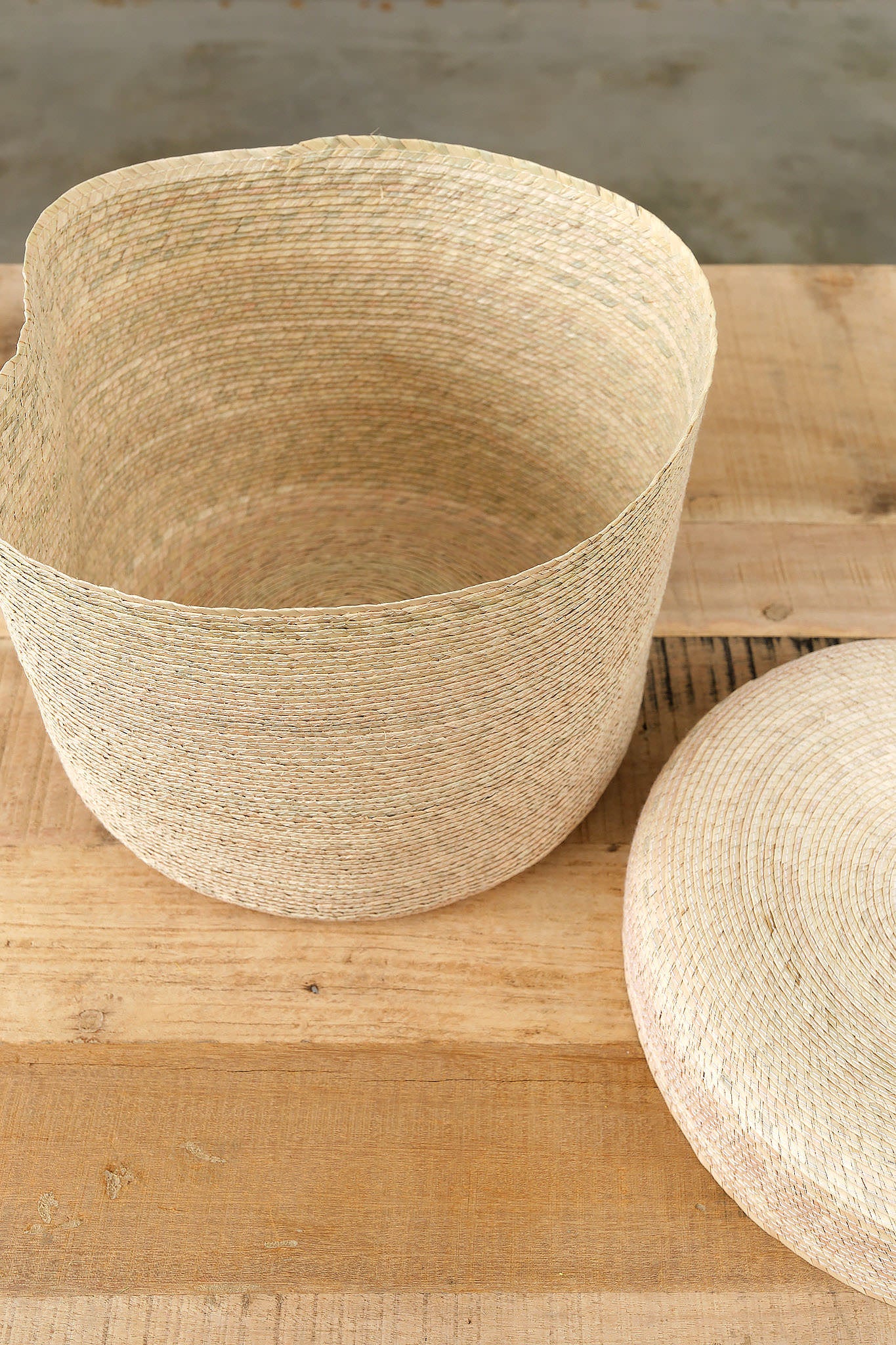 Natural Medium Palm Basket by Minna