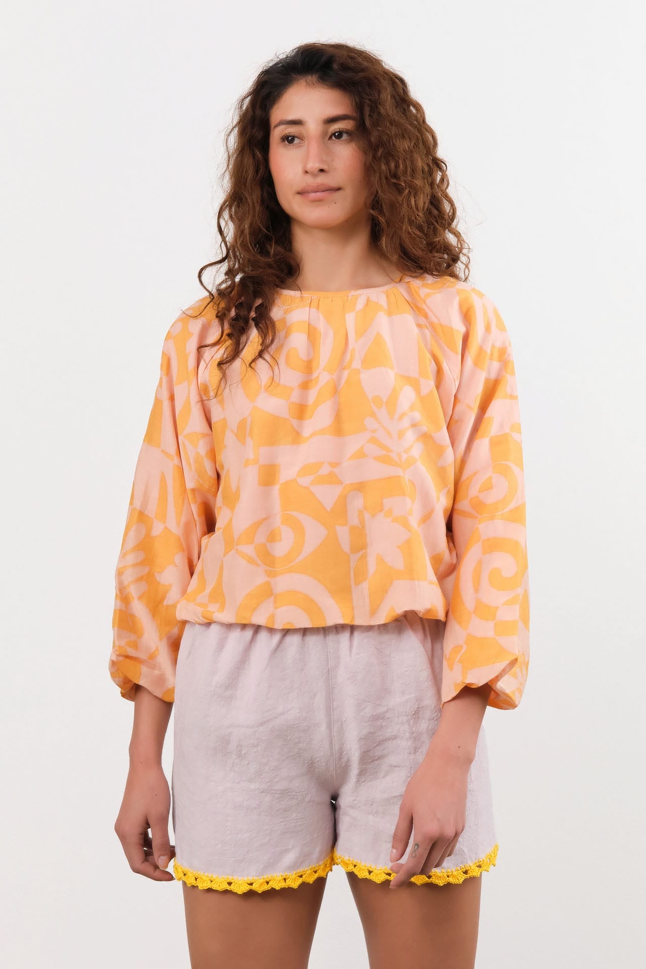 Mirth Apparel Womens Blouses Andaman Bubble Top