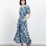 Mirth Capri Dress in Indigo Crackle