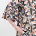 Mirth Short Sleeve Faro Caftan Dress with Pockets in Calypso Pattern
