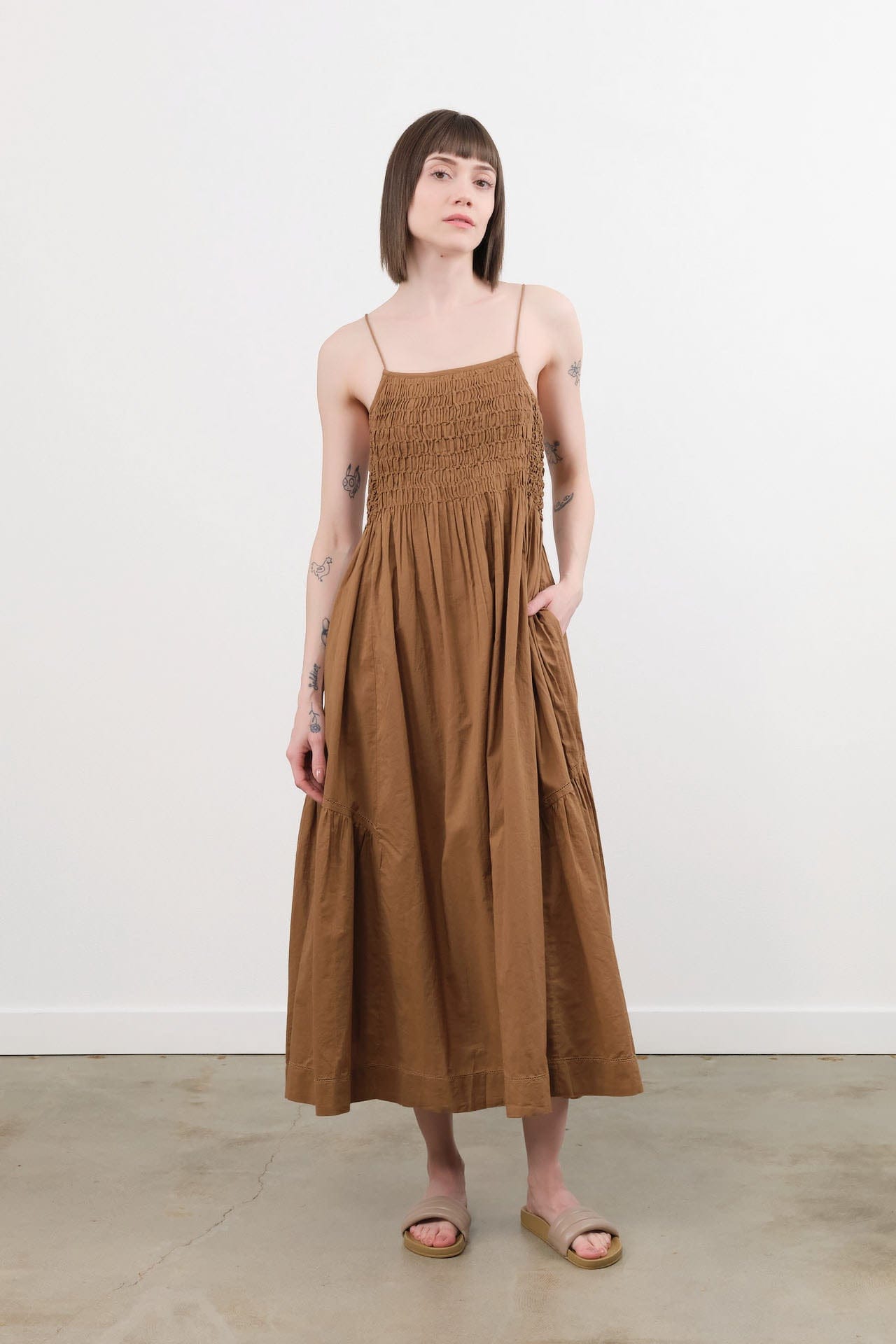 Mirth Apparel Womens Dresses Janeiro Dress in Brownie