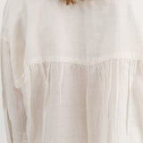 Mirth Apparel Womens Blouses Kyoto Blouse in White Linen