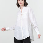 Mirth Kyoto Blouse in White Linen