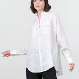 Mirth Kyoto Blouse in White Linen