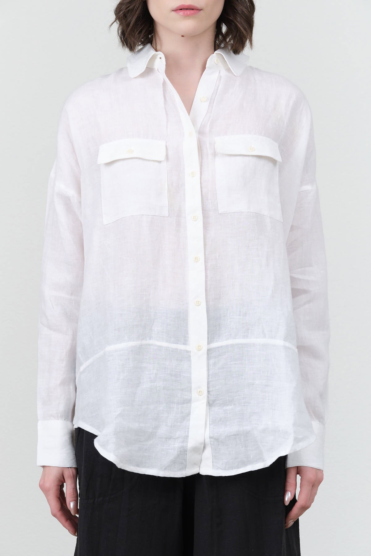 Kyoto Blouse by Mirth in White Linen 