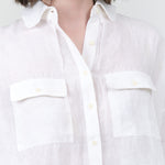 White Linen Kyoto Blouse by Mirth