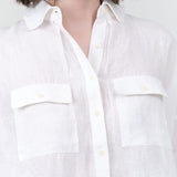 White Linen Kyoto Blouse by Mirth