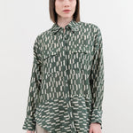Mirth Apparel Womens Blouses Kyoto Shirt in Verdure Rainfall
