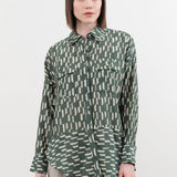 Mirth Apparel Womens Blouses Kyoto Shirt in Verdure Rainfall