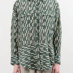 Mirth Apparel Womens Blouses Kyoto Shirt in Verdure Rainfall