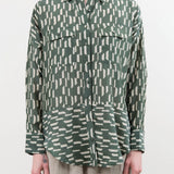 Mirth Apparel Womens Blouses Kyoto Shirt in Verdure Rainfall